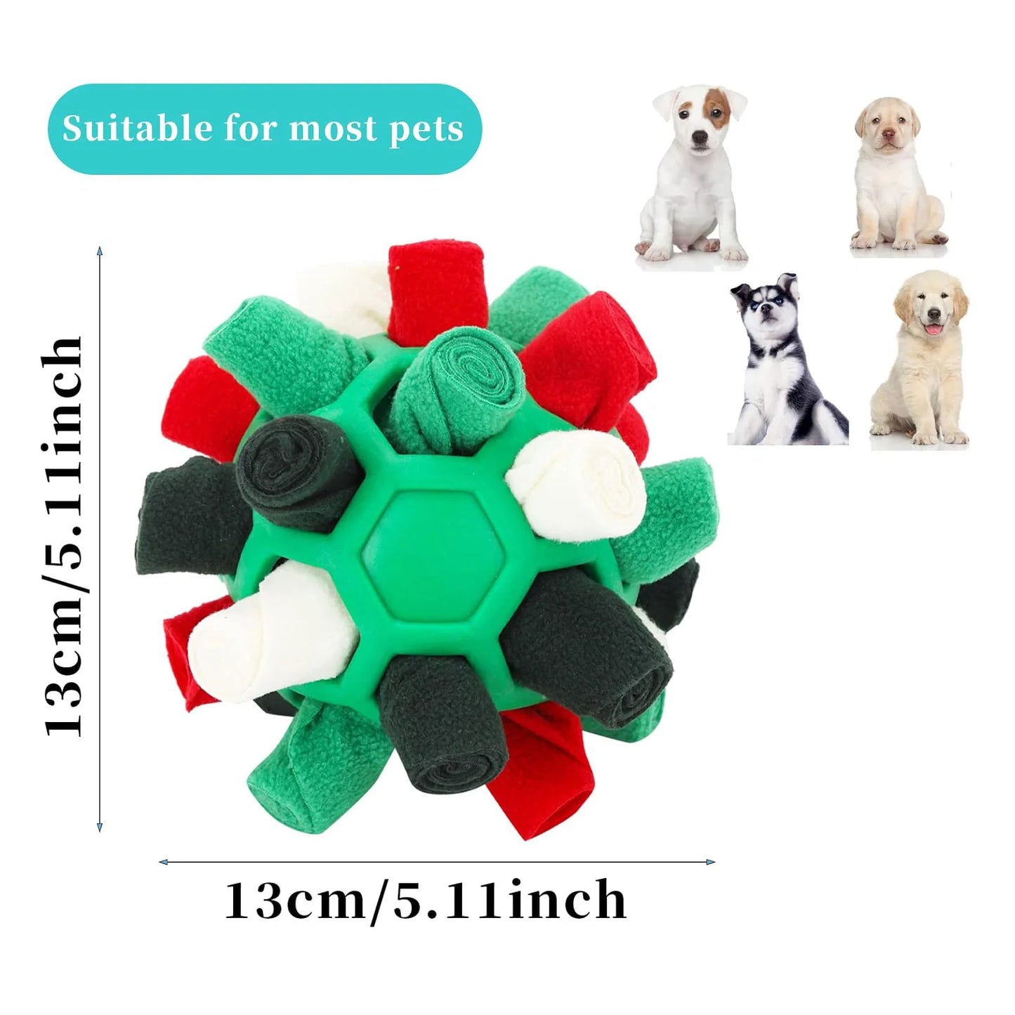 Dog Toy Puzzle -- Snuffle Ball (Encourages Foraging Skills!)