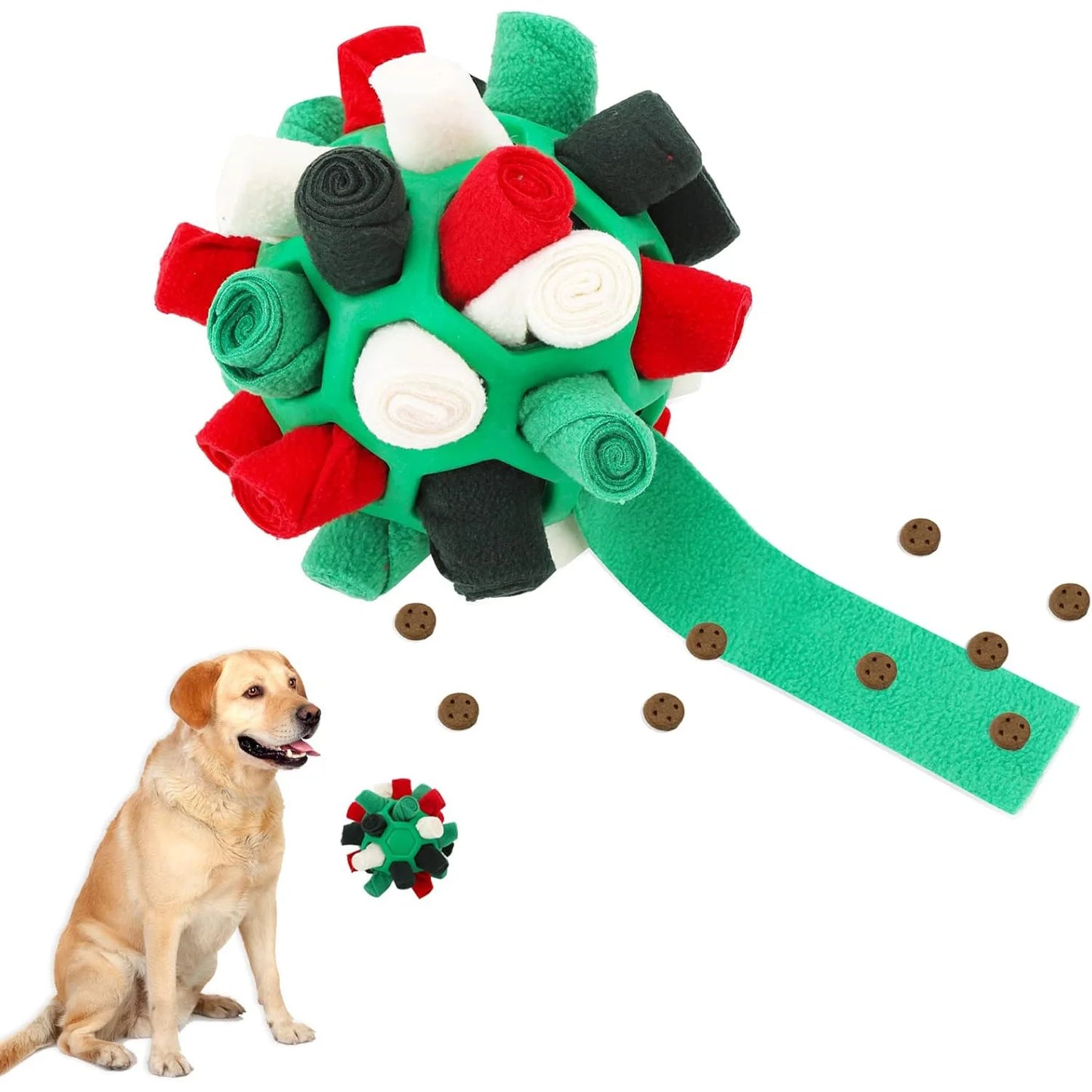 Dog Toy Puzzle -- Snuffle Ball (Encourages Foraging Skills!)