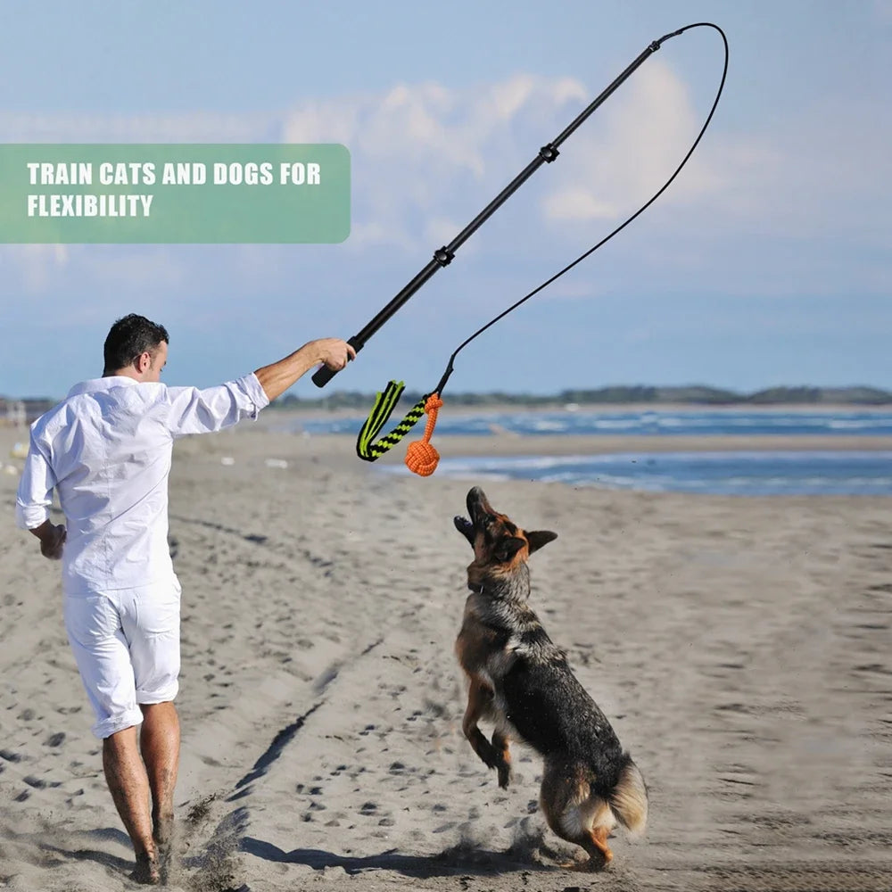 Interactive Extendable Chasing Chew Rope! FUN!!!