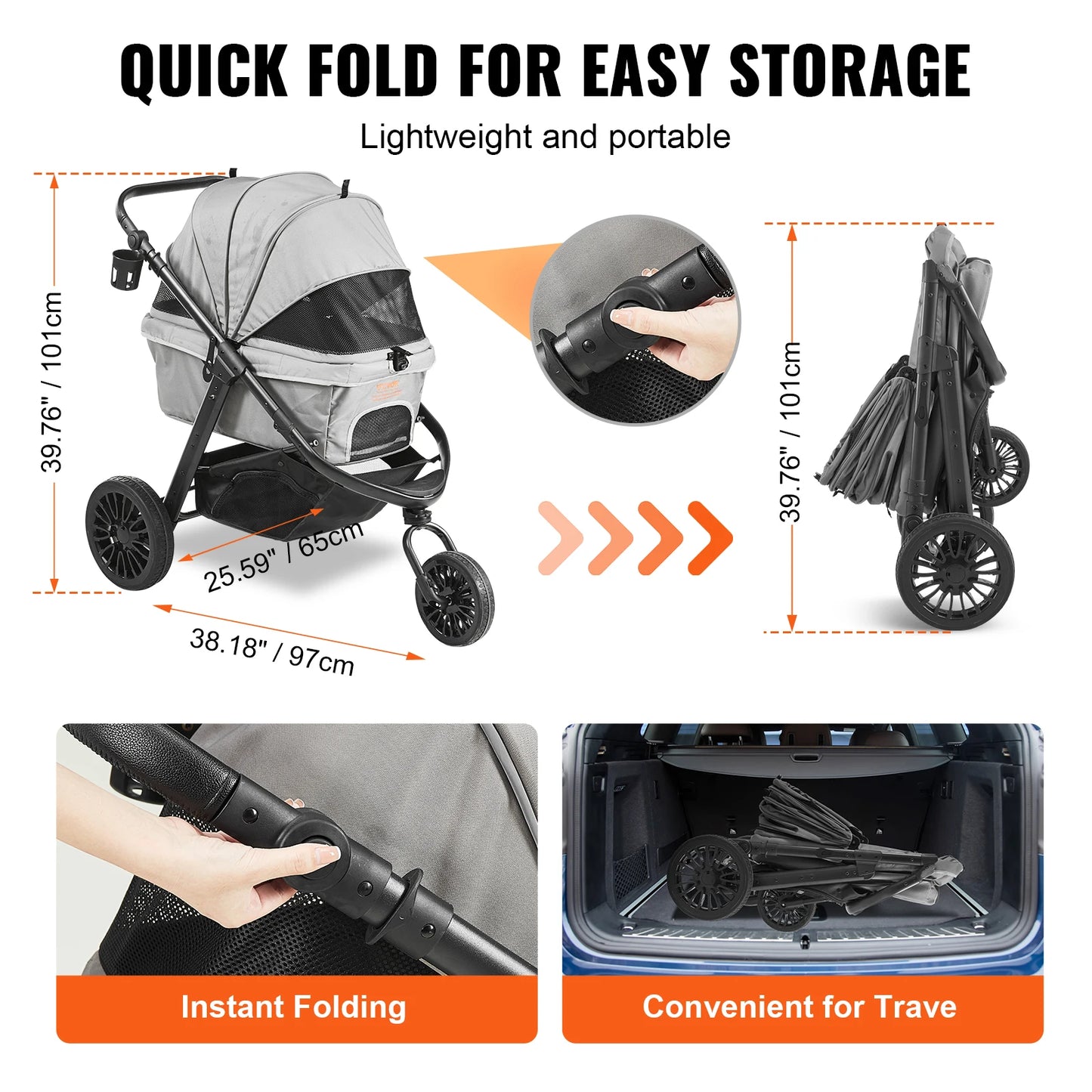 Lightweight Pet Stroller
