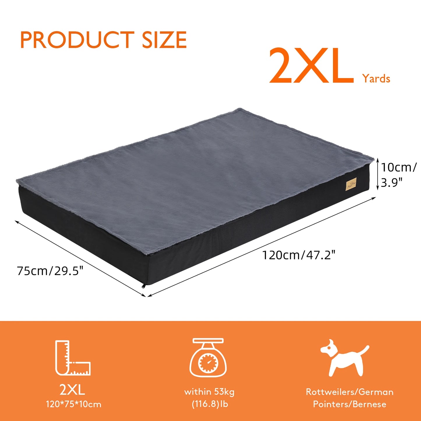 Orthopedic Foam Cushion for Large Dog Crate