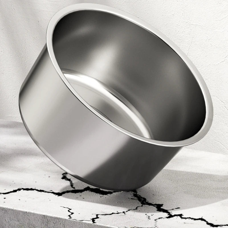 Large Stainless Steel Dog Slow Food Bowl with Thickened Stand Elevated Pets Products Supplies Feeders Accessories Tip Proof