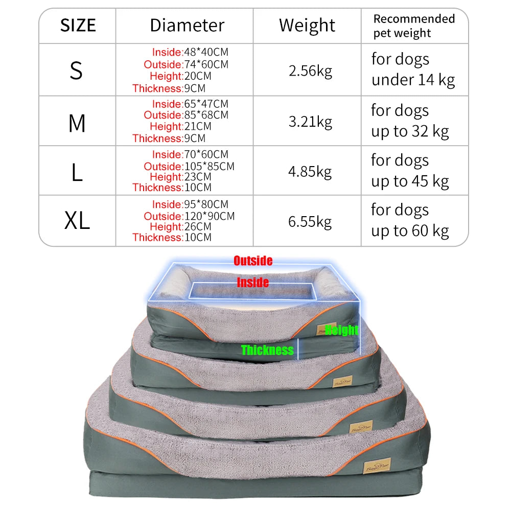 Large Heavy Duty Orthopedic Pet Bed