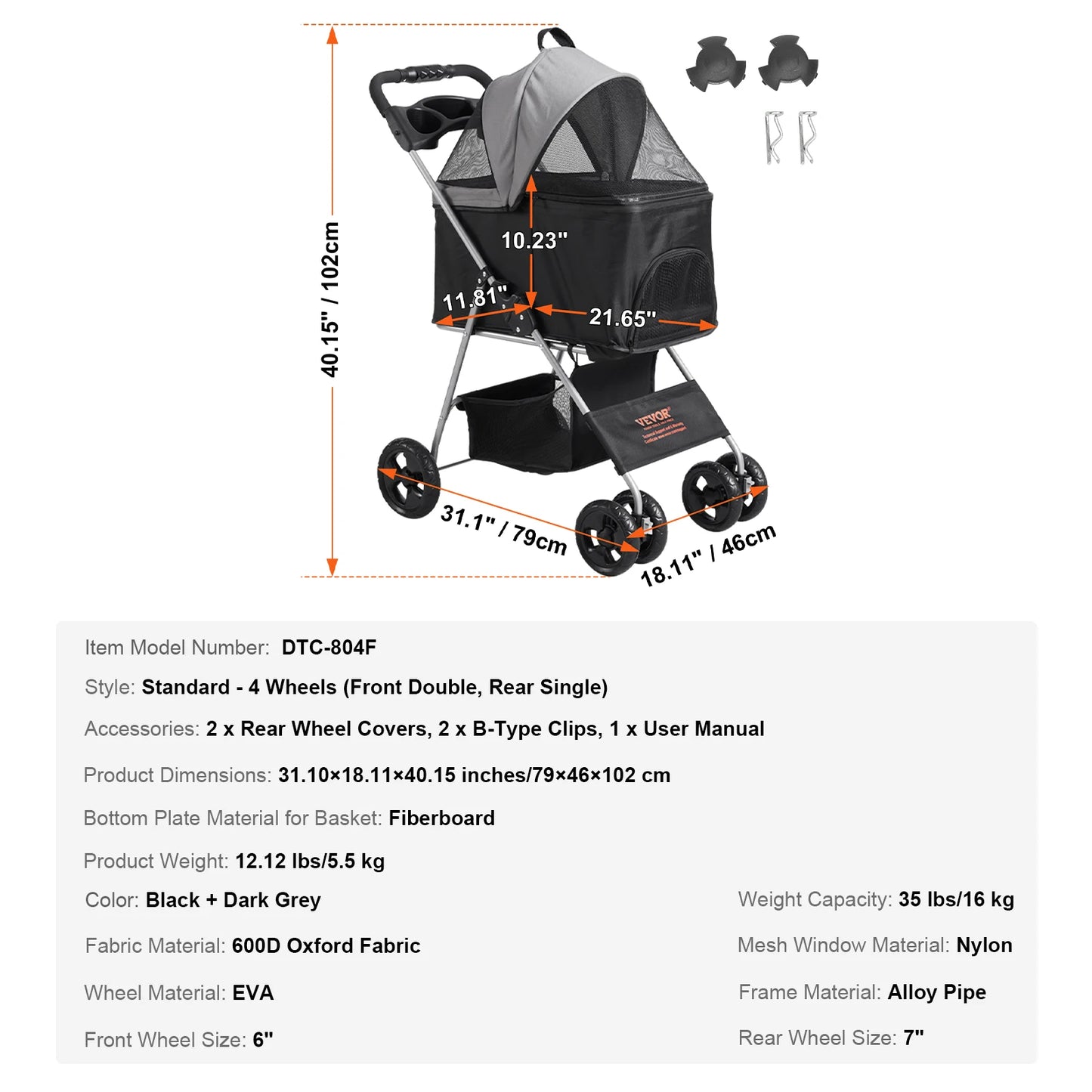 Lightweight Pet Stroller