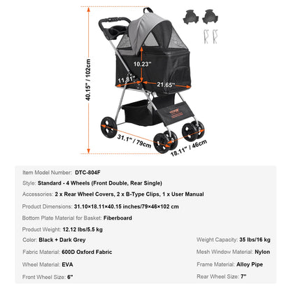 Lightweight Pet Stroller