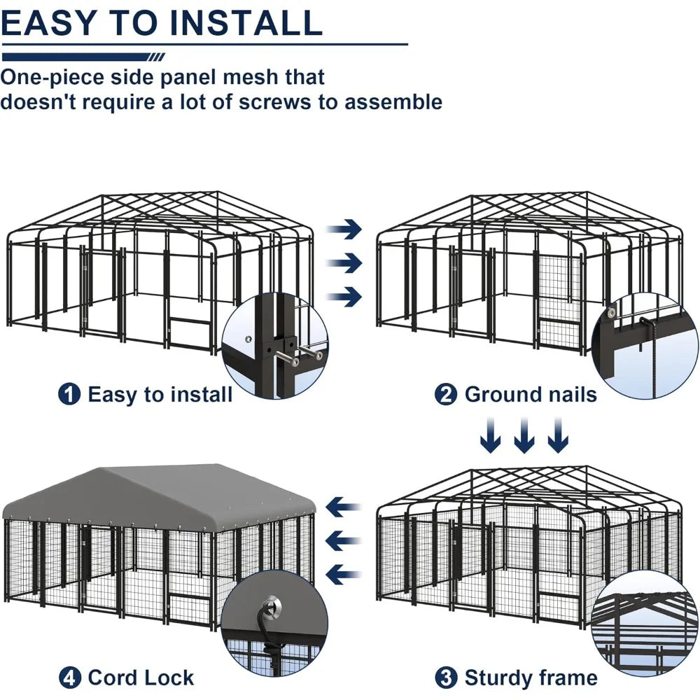Large Outdoor Kennel and Playpen