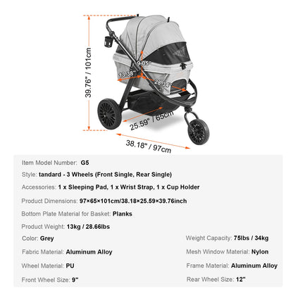 Lightweight Pet Stroller